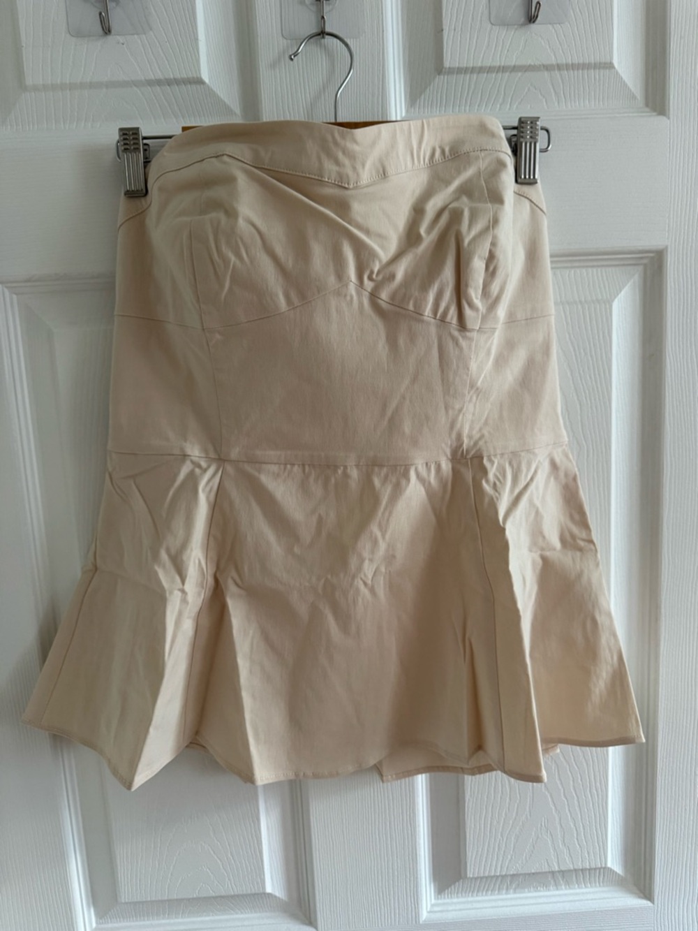 NWT MAEVE Fit-and-Flare Strapless Top Ivory Size Large - Picture 2 of 9